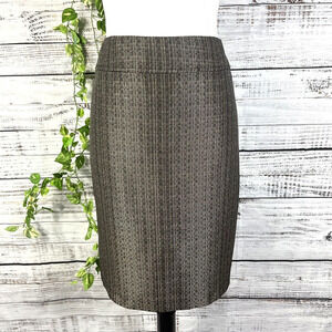 Jones Studio Skirt size 8 Gold Copper Tweed Pencil Knee Career Professional Slim